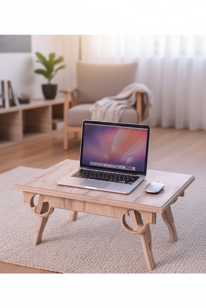 Çok Amaçlı Katlanabilir Ahşap Laptop Masası