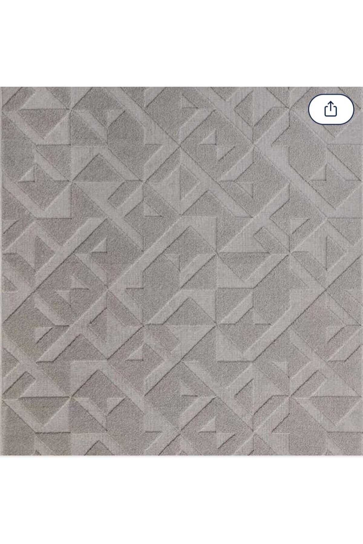 Deco Geo 15869 Gri Antitoz Polyester Modern Salon Halıları