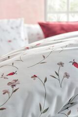 Ranforce Elegan Çift Kişilik Nevresim Takımı - Beyaz