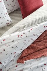 Ranforce Elegan Çift Kişilik Nevresim Takımı - Beyaz