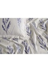 Lara Pike Takımı Flora Tek Kişilik - Beyaz