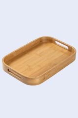 Lenny - Dikdörtgen Oval Tepsi Büyük Boy 3er-2021-50 Bambu Tepsi