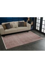Carissa Akrilik Dikdörtgen 11333 - Pembe Modern Salon Makine Halısı