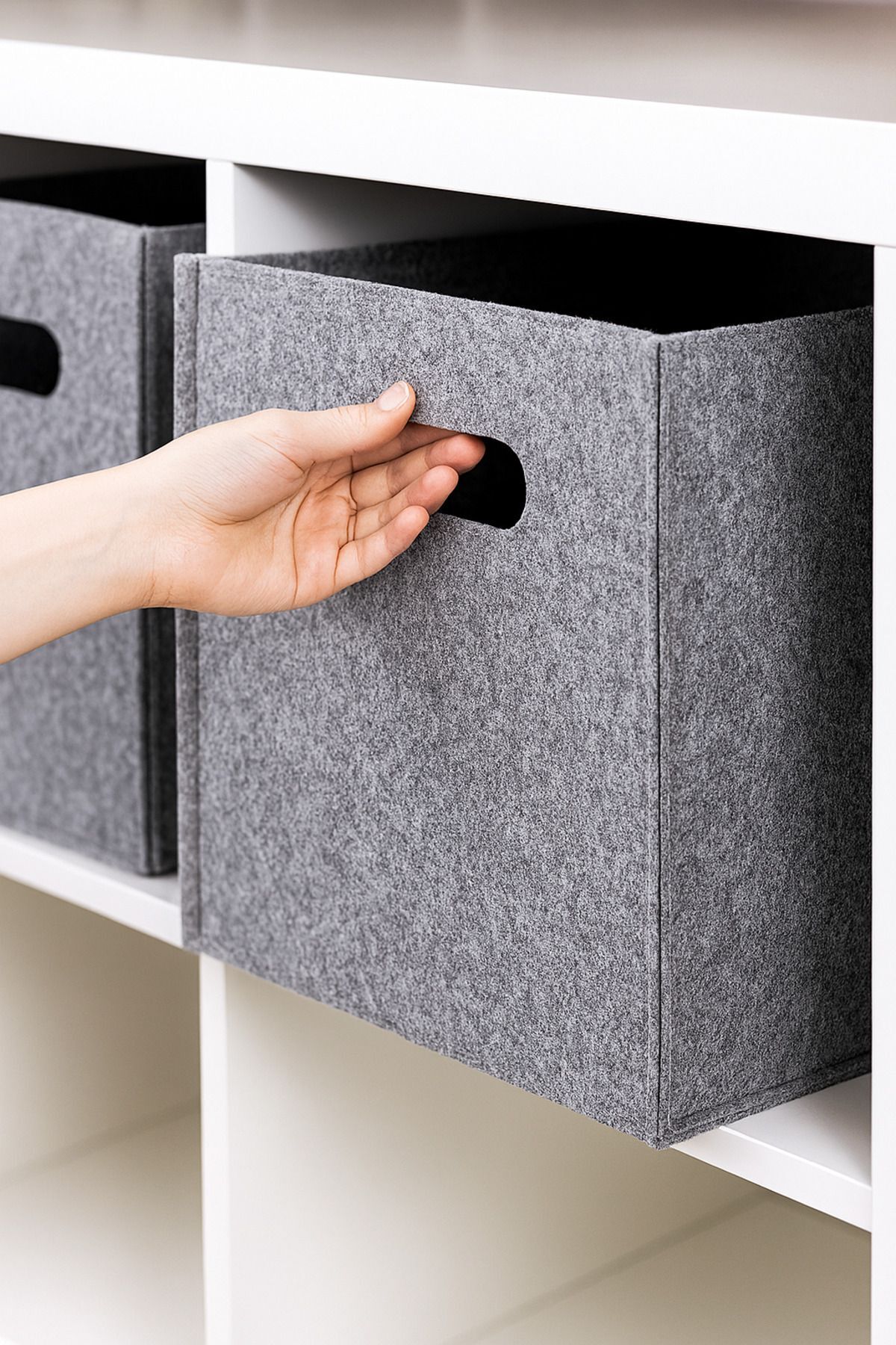 Çok Amaçlı Kullanım %100 Keçe Organizer Sepet Çocuk Odası Dolap Içi Organizer
