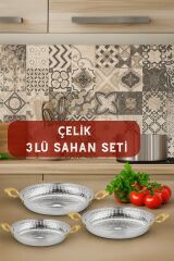 Otantik 3'lü Çelik Omlet Set