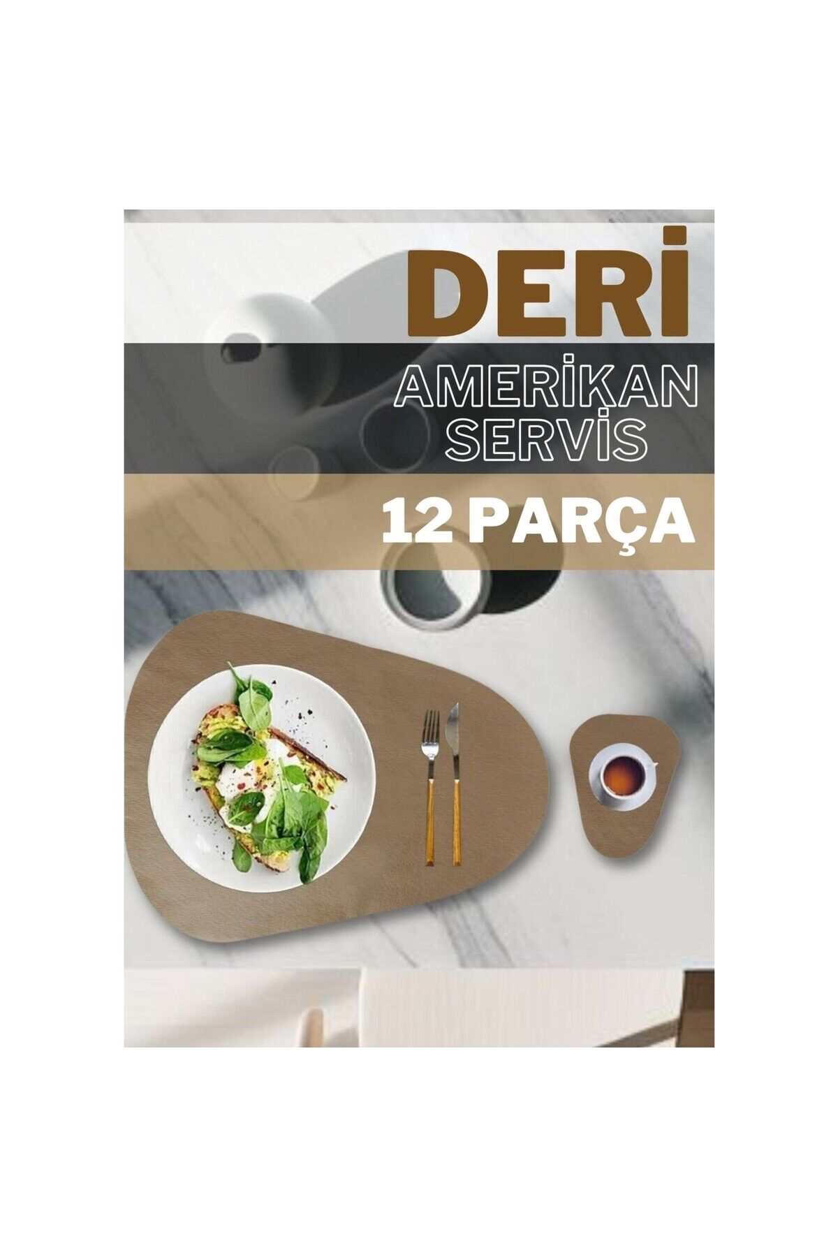 Amerikan Servis Deri Kahverengi 12 Parça