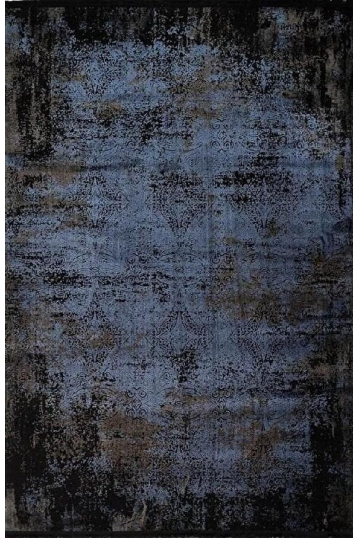 Tierra 12892 Polyester Mavi Modern Salon Halısı