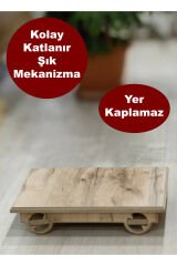 Çok Amaçlı Katlanabilir Ahşap Mini Kamp Masası