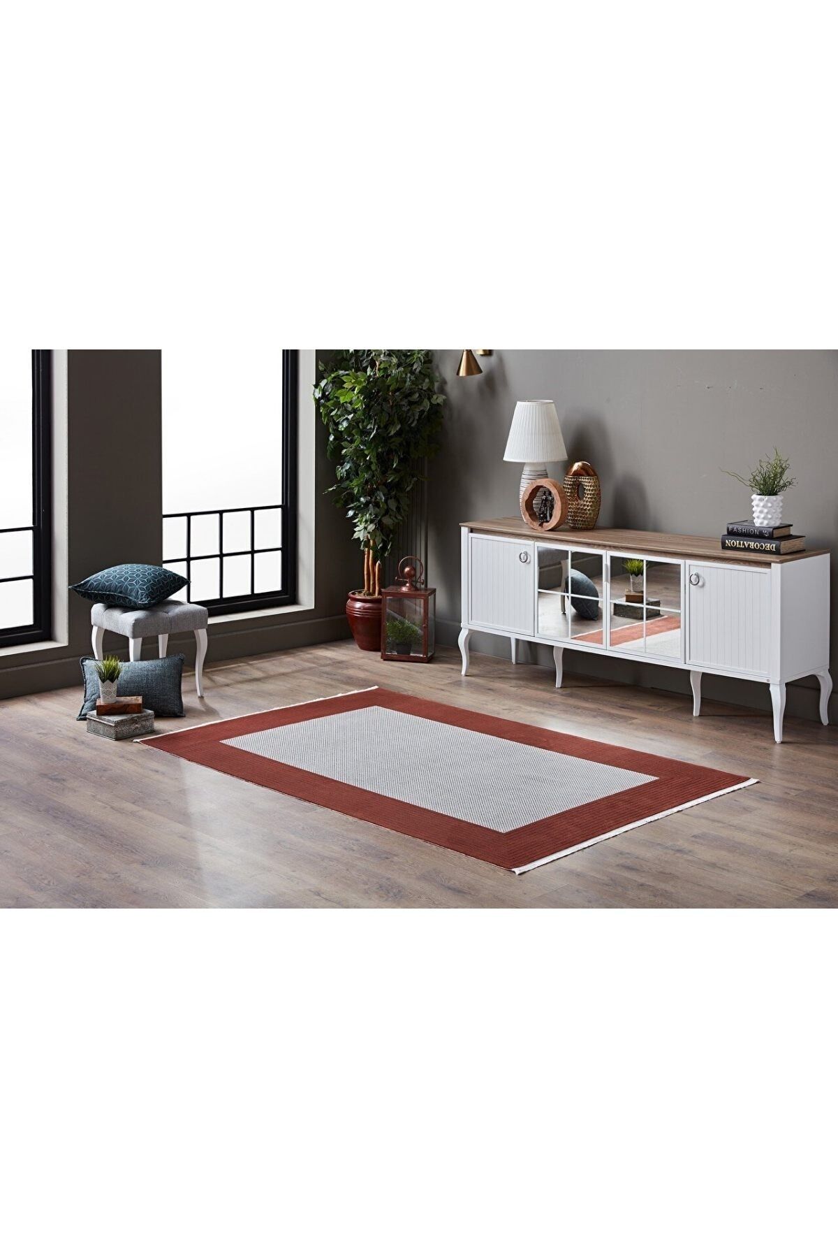 Tierra 12885 - 160x230 Bakır Modern Salon Halısı